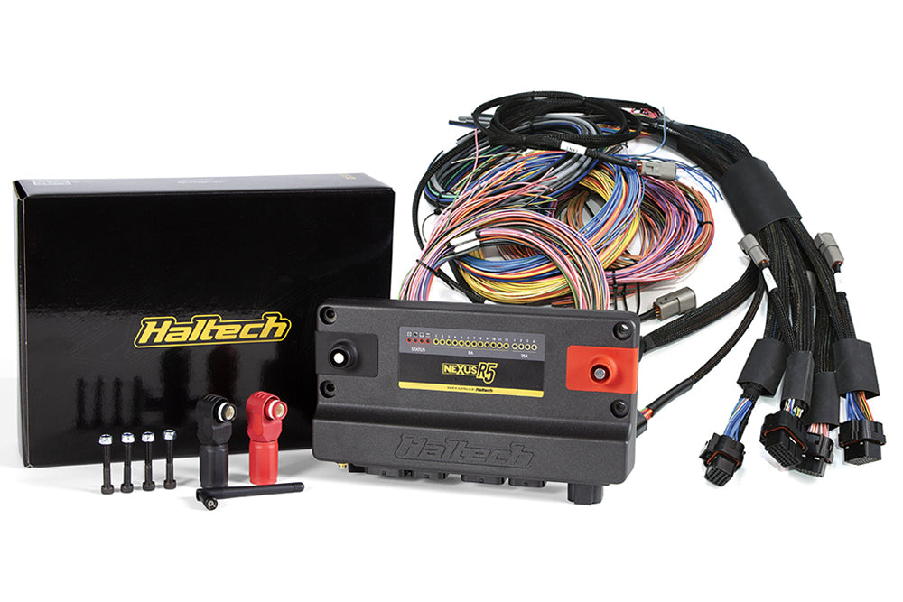 Haltech BUNDLE SAVER- NEXUS R5 + Universal Wire-in Harness Kit (2.5m) + NTK Wideband Hardware Pack + IC-7 Dash