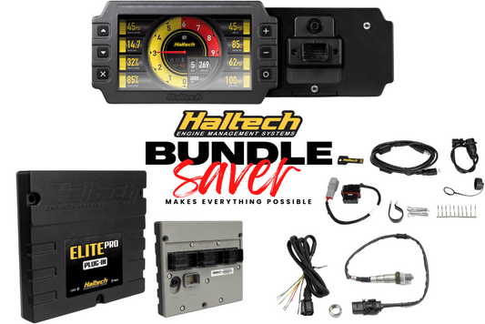 Haltech BUNDLE SAVER- Elite Pro Plug-in ECU for Ford I6 "Barra" + Onboard Wideband Sensor Kit + IC-7 Dash
